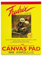 9 x 12" Fredrix Canvas Pad