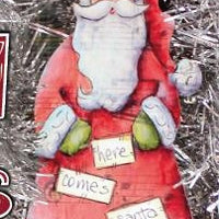 Santa Tinsel Tune Ornament
