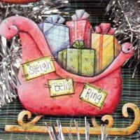 Sleigh Tinsel Tune Ornament