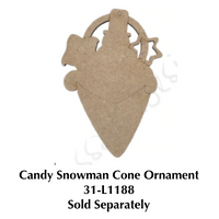 Candy Snowman Funny Cone Ornament Pattern By Paola Bassan