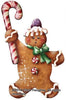 Gingerbread Candycane Ornament