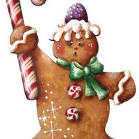 Gingerbread Candycane Ornament