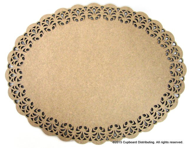 15" Oval Lace Plaque