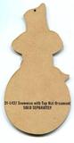 Snowman with Santa Hat Ornament