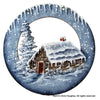 Cabin Circle Cutout Ornament