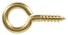 Solid Brass Large Eye Screw Eye 1 3/16"
