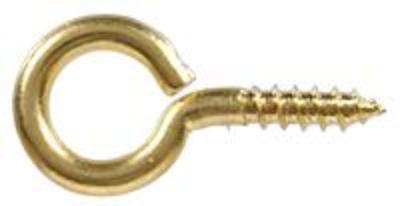Solid Brass Large Eye Screw Eye 1 3/16"