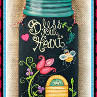 12 in. Mason Jar Plaque
