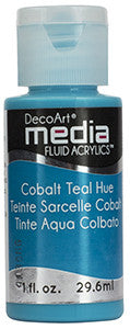 Cobalt Teal Hue Fluid Acrylic (Series 5)