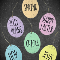 Dunn Inspired Easter Words Stencil
