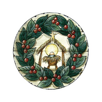 Farmhouse Nativity Wreath Ornament Pattern by Chris Haughey