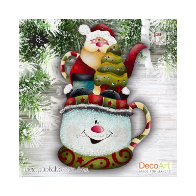 Festive Teapot Snowman Pattern By Paola Bassan