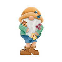 Spring Gnome and Garden Pattern By Jeannetta Cimo