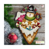 Candy Snowman Funny Cone Ornament Pattern By Paola Bassan
