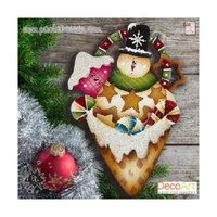 Candy Snowman Funny Cone Ornament Pattern By Paola Bassan