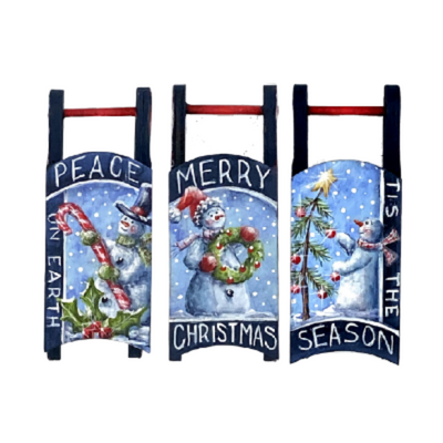 Mini Holiday Sleds Pattern by Chris Haughey