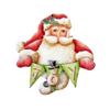 Santa Greetings Ornament Pattern