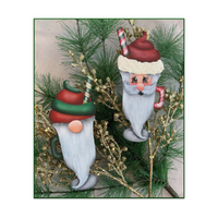 Santa and Gnome Holiday Cheer Mugs by Linda O' Connell, TDA