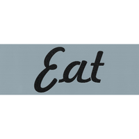 Simple Sayings:  Eat Script Stencil
