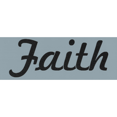 Simple Sayings:  Faith Script Stencil