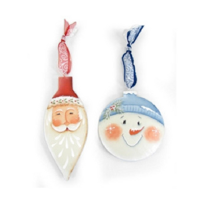 Santa & Snowman Puffy Ornaments Pattern