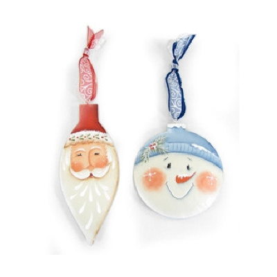 Santa & Snowman Puffy Ornaments Pattern
