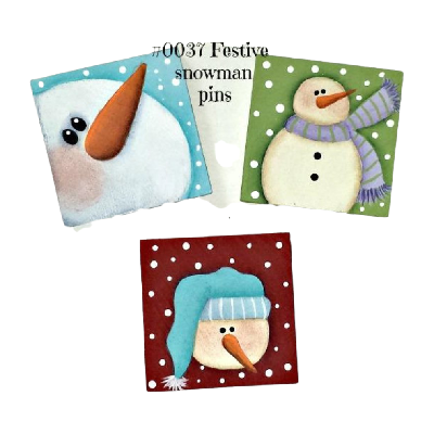 Festive Snowman Pins E-Pattern