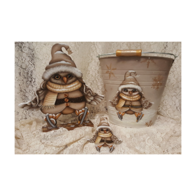 Owl Pail, Cutout and Ornament E-Pattern by Wendy Fahey