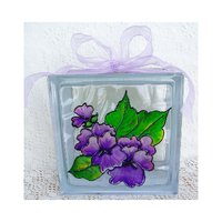 Pansy Glass Block E-Pattern by Wendy Fahey