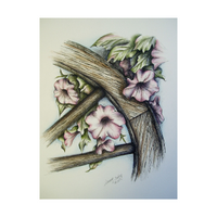 Wagon Wheel Pen and Ink E-Pattern by Wendy Fahey