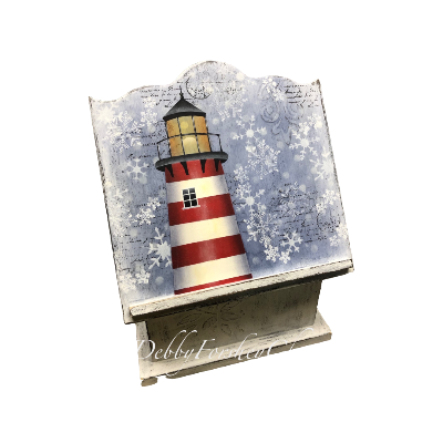 Winter Lighthouse Recipe Box E-Pattern By Debby Forshey-Choma