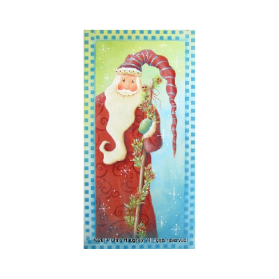 Sparkle Santa with Staff Plaque Pattern