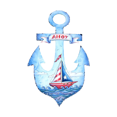 AHOY! Anchor Plaque Pattern by Chris Haughey