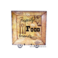 Family, Food, Friends Tray Pattern