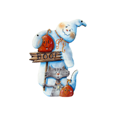Boo Ghost Ornament Pattern by Chris Haughey
