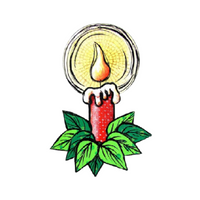 Candle Bright Ornament Pattern