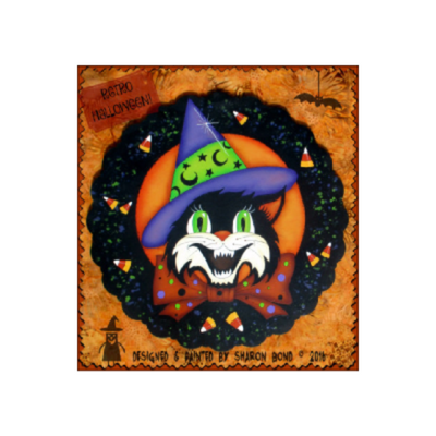 Retro Halloween Wreath Pattern