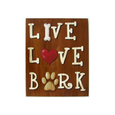 Live, Love, Bark Pattern by Chris Haughey