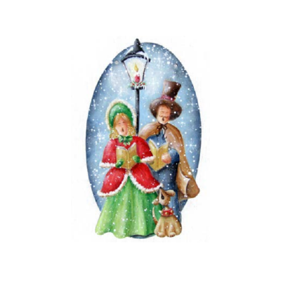 Here We Come A-Caroling Ornament Pattern by Chris Haughey