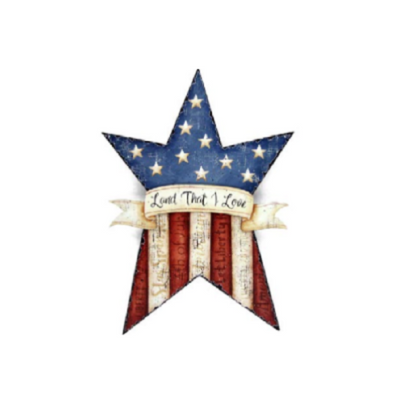 Land That I Love Star Plaque Pattern by Chris Haughey