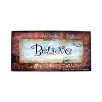 Believe Mixed Media Sign Pattern