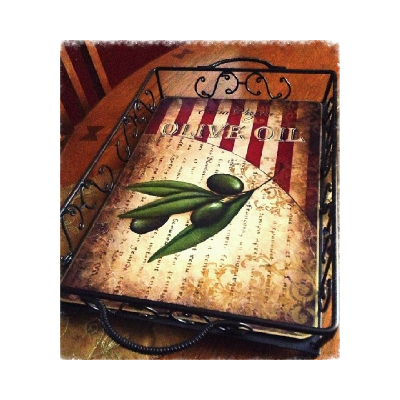 Vintage Olive Oil Tray E-Pattern