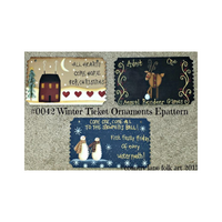Winter Ticket ornaments E-Pattern