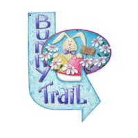 Bunny Trail Parking Sign E-Pattern by Chris Haughey