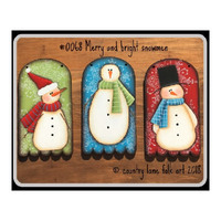 Colorful Snowmen Ornaments E-Pattern