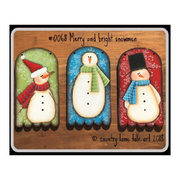 Colorful Snowmen Ornaments E-Pattern