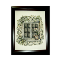 Cottage Window (Pen and Ink) E-Pattern by Wendy Fahey