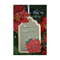 Poinsettia Gift Tag E-Pattern