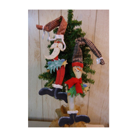 Santa & Snowy Skinny Ornies E-Pattern