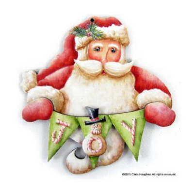 Santa Greetings Ornament E-Pattern